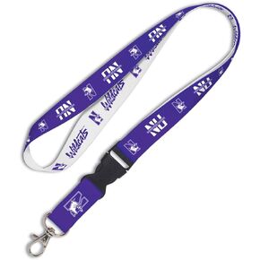 Wincraft NCAA Northwestern Lanyard with Detachable Buckle, 3/4"