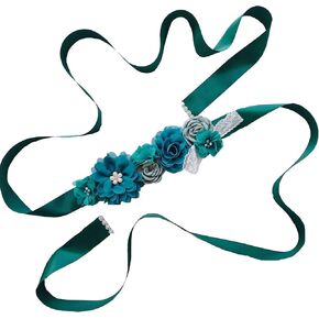 Lauthen.S Lace Flower Sash Belt Girl Women Bridal Wedding Dress Maternity Sash Baby Shower