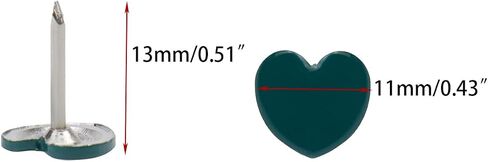 Woogim 100PCS Heart-Shaped Multicolor Thumb Tacks Iron Push Pins for Corkboard, Poster,Bulletin Board (Pink) in Saudi Arabia