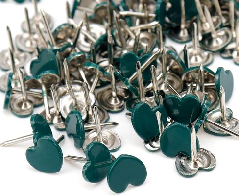 Woogim 100PCS Heart-Shaped Multicolor Thumb Tacks Iron Push Pins for Corkboard, Poster,Bulletin Board (Pink) in Saudi Arabia