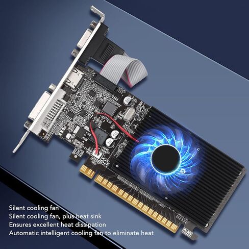 GT610 1G 1GB DDR3 Graphics Card, 810/1800MHz Desktop Video Card with Cooling Fan, PCI Card Graphics Card with PCI Express X16 2.0, , DVI, VGA Interface in Saudi Arabia