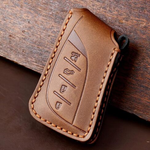 EASYANT Leather Car Key Fob Cover for 2021-2023 Lexus ES RX Compatible with New Lexus LS NX Key Shell Case Black in Saudi Arabia