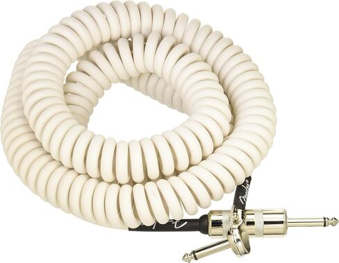 Fender Hendrix Voodoo Child Coiled Instrument Cable, Straight/Angle, Black, 30ft in Kuwait