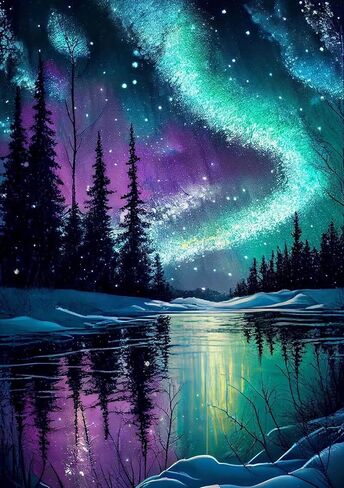5D Diamond Painting Kits for Adults Beginners,Starry Night Landscape Diamond Art Kit,DIY Full Round Drill Diamond Dot Gem Art Kits for Adults,Home Wall Decor 11.8x15.7 Inch in Saudi Arabia