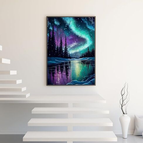 5D Diamond Painting Kits for Adults Beginners,Starry Night Landscape Diamond Art Kit,DIY Full Round Drill Diamond Dot Gem Art Kits for Adults,Home Wall Decor 11.8x15.7 Inch in Saudi Arabia