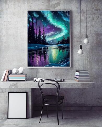 5D Diamond Painting Kits for Adults Beginners,Starry Night Landscape Diamond Art Kit,DIY Full Round Drill Diamond Dot Gem Art Kits for Adults,Home Wall Decor 11.8x15.7 Inch in Saudi Arabia