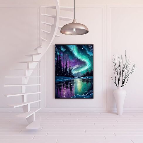 5D Diamond Painting Kits for Adults Beginners,Starry Night Landscape Diamond Art Kit,DIY Full Round Drill Diamond Dot Gem Art Kits for Adults,Home Wall Decor 11.8x15.7 Inch in Saudi Arabia