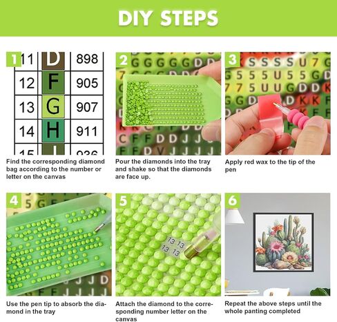 MAXBYE Cacti Bloom Diamond Art Kits for Adults, DIY 5D Diamond Art Kits Full Drill Diamond Dots，Watercolor Succulent Diamonds Art Painting Kits for Decor Gift 12x12inch in Saudi Arabia