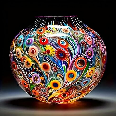 5D Diamond Painting Kits for Adults Beginners,Colorful Glass Jar Diamond Art Kit,DIY Full Round Drill Diamond Dot Gem Art Kits for Adults,Home Wall Decor 13.78x13.78 Inch in Saudi Arabia