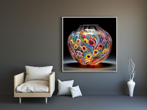 5D Diamond Painting Kits for Adults Beginners,Colorful Glass Jar Diamond Art Kit,DIY Full Round Drill Diamond Dot Gem Art Kits for Adults,Home Wall Decor 13.78x13.78 Inch in Saudi Arabia