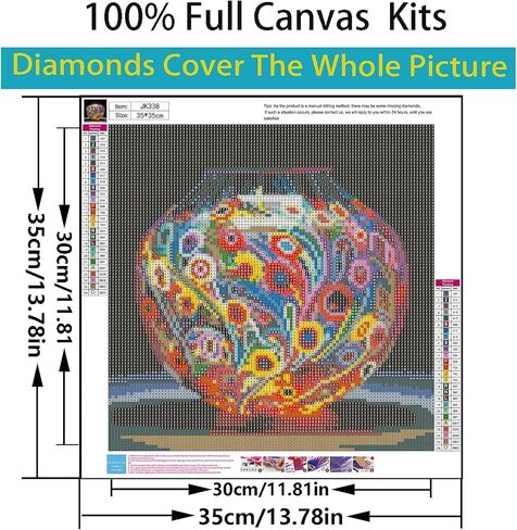 5D Diamond Painting Kits for Adults Beginners,Colorful Glass Jar Diamond Art Kit,DIY Full Round Drill Diamond Dot Gem Art Kits for Adults,Home Wall Decor 13.78x13.78 Inch in Saudi Arabia