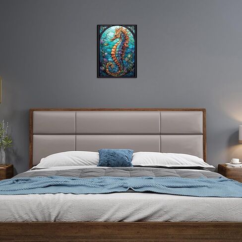 Sea Animals Diamond Art Painting Kits for Adults 2 Pack Sea Animals Diamond Art Kits DIY 5D Full Drill Crafts Diamond Dots Seahorse Turtle Gem Painting Art Kits Home Wall Decor Gifts 12x16inch in Saudi Arabia
