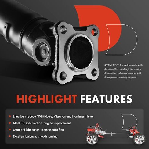 A-Premium Rear Complete Drive Shaft Prop Shaft Driveshaft Assembly Compatible with Toyota Tundra 2005 2006 V8 4.7L, 4WD, Replace# 3710034120 in Saudi Arabia