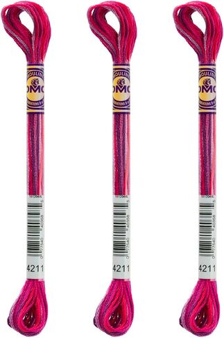 DMC Color Variations 6 Strand Embroidery Floss - 8.7 Yard - Azalea 417F-4211 - Bundle of 3 Skeins in Saudi Arabia