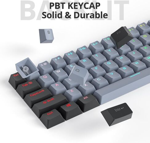 Guffercty kred 61-Key PBT Cherry Profile Keycaps 60 Percent Dye-sub with 6.25U Space Bar for Cherry MX Switch for 60% Mechanical Gaming Keyboard, Only Keycaps (72-key Botanical) in Saudi Arabia