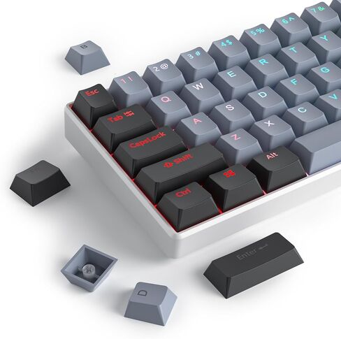 Guffercty kred 61-Key PBT Cherry Profile Keycaps 60 Percent Dye-sub with 6.25U Space Bar for Cherry MX Switch for 60% Mechanical Gaming Keyboard, Only Keycaps (72-key Botanical) in Saudi Arabia