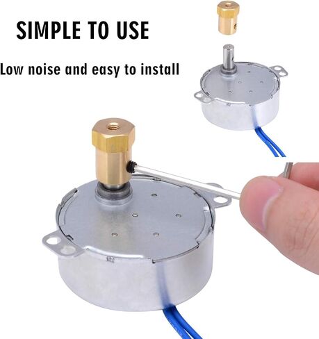 2Set Synchronous Turntable Motor Electric Motor for Cup Turner, Cuptisserie Tumbler Cup Rotator with Flexible Coupling Connector/6ft Swich Cord/,AC 100~127V CCW/CW 4W (2.5-3RPM) in Saudi Arabia