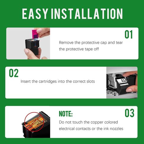 استبدال خراطيش الحبر الأسود 67XL المعاد تصنيعها لجهاز HP 67XL Black Work مع DeskJet 2700 2700e 2752 2752e 2755e 2755 4155 Envy 6000 6055e 6055 6075 Envy Pro 6400 6455 6475 (2 أسود) in Kuwait