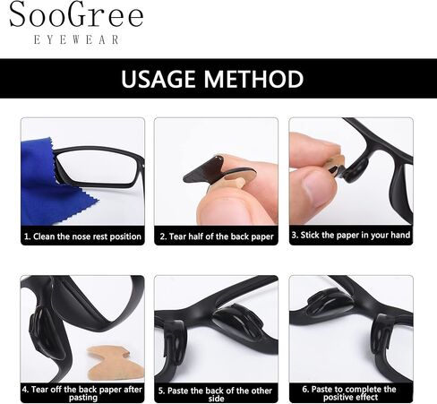 Eyeglesses Nose Pads,Eyeglasses Repair Kit Soft Silicone Nose Pads for Eyeglesses,Sunglasses and Eye Wear 16 Pairs Thicked Glasses Anti Slip Adhesive Contoured Nose Pads Replacement(1.8mm) in Kuwait