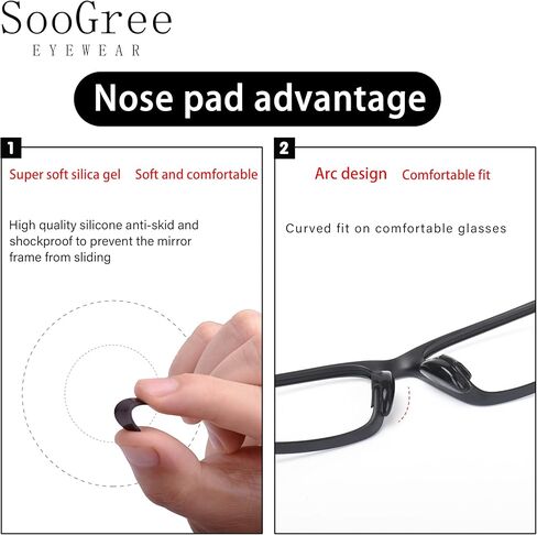 Eyeglesses Nose Pads,Eyeglasses Repair Kit Soft Silicone Nose Pads for Eyeglesses,Sunglasses and Eye Wear 16 Pairs Thicked Glasses Anti Slip Adhesive Contoured Nose Pads Replacement(1.8mm) in Kuwait