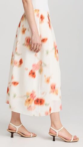 Vince Women's Poppy Blur Gathered Easy Skirt in Kuwait