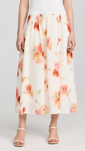 Vince Women's Poppy Blur Gathered Easy Skirt in Kuwait
