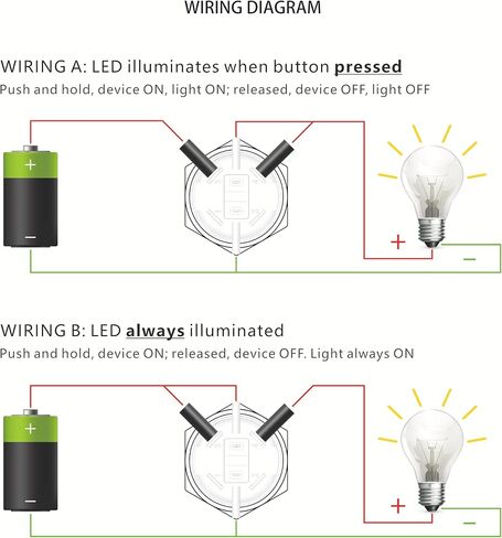 مفتاح زر ضغط LED مؤقت، سبائك الألومنيوم، IP67 مقاوم للماء 5-24 فولت 20 أمبير 1NO، مع قابس مقبس سلك (1، أزرق، 16 مم) in Kuwait