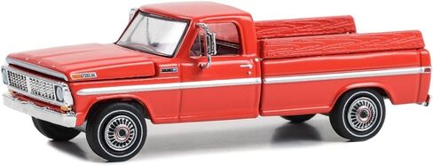 1970 F-100 شاحنة بيك اب للمزرعة والمزرعة الخاصة بحلوى التفاح الأحمر مع ألواح شحن جانبية أسفل سلسلة المزرعة 8 1/64 نموذج Diecast من Greenlight 48080B in Kuwait