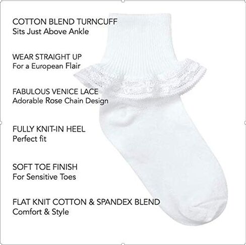Country Kids Baby Girls Rose Chain Lace Socks in Saudi Arabia