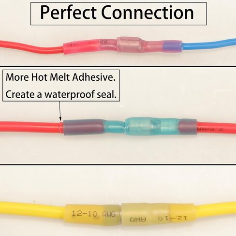 110pcs Heat Shrink Bullet Wire Connectors Kit, Waterproof Bullet Connectors, Bullet Terminals Wire Connectors Female & Male Wire Crimp Connectors, Marine Grade Bullet Connectors in Saudi Arabia