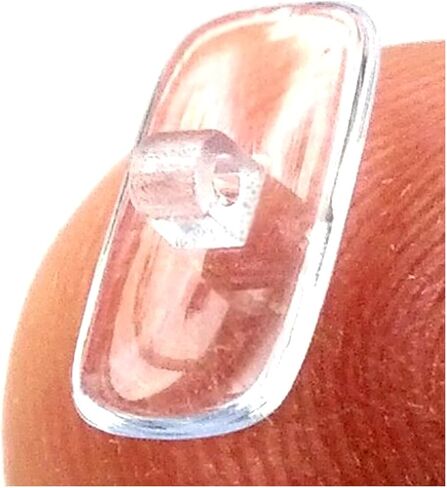 5 Pairs Rectangular-Shaped Screw in Silicone Nose Pads L=12mm in Saudi Arabia