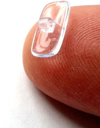 5 Pairs Rectangular-Shaped Screw in Silicone Nose Pads L=12mm in Saudi Arabia