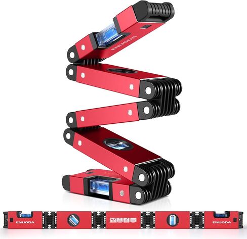 أداة مستوى قابلة للطي من ENUODA، مستويات طوربيد قابلة للتمديد 28 بوصة، أداة تسوية متعددة الزوايا مع أدوات قياس النجارة المغناطيسية للحرفيين والسباكين والنجارين والبنائين in Kuwait