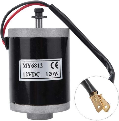 محرك فرشاة للسكوتر الكهربائي، محرك فرشاة صغير عالي السرعة 12 فولت 120 وات مع بكرة للسكوتر الكهربائي، الدراجة الإلكترونية، لوازم سكوتر السيارة الكهربائية My6812B-12، محرك My6812B-12 in Kuwait