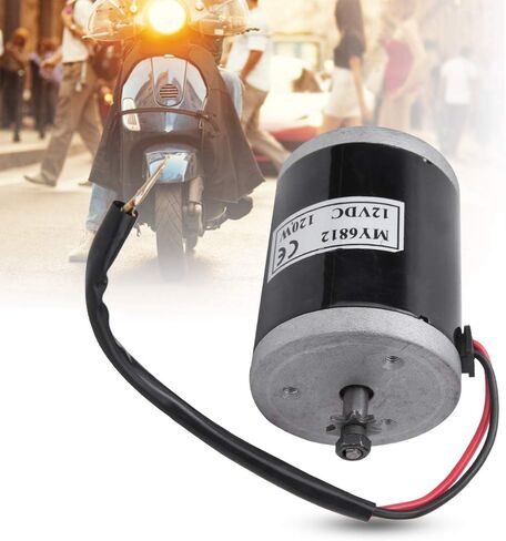 محرك فرشاة للسكوتر الكهربائي، محرك فرشاة صغير عالي السرعة 12 فولت 120 وات مع بكرة للسكوتر الكهربائي، الدراجة الإلكترونية، لوازم سكوتر السيارة الكهربائية My6812B-12، محرك My6812B-12 in Kuwait