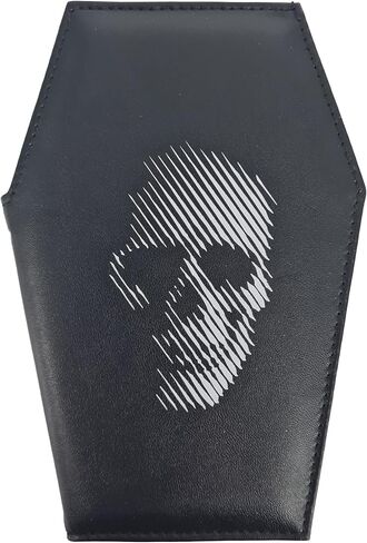 Skull Wallet - Coffin shaped Goth accessories or Coffin Purse for Men and Women - Black Vegan Horror Wallet in Saudi Arabia