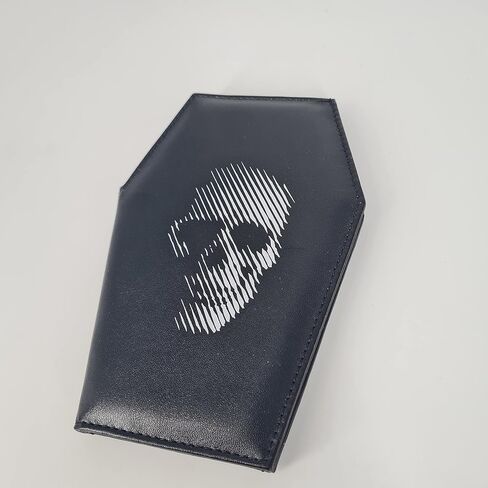 Skull Wallet - Coffin shaped Goth accessories or Coffin Purse for Men and Women - Black Vegan Horror Wallet in Saudi Arabia