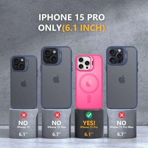Magnetic for iPhone 13 Case & iPhone 14 case, Compatible with Magsafe, Built-in Stash Stand, Matte Scratch-Resistant Back Cover Shockproof Phone Case for iPhone 13/ iPhone 14, Black in Saudi Arabia