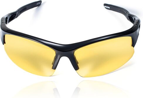 Night Vision Driving Glasses HD Yellow Lens Fit Over Sunglasses for Men Women Anti Glare Polarized Nighttime Glasses in Saudi Arabia