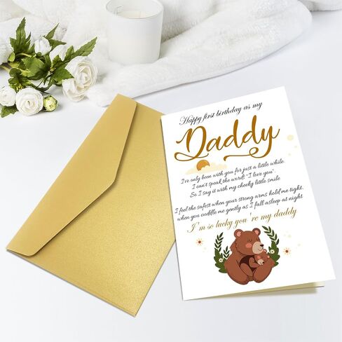 Bonus Dad Fathers Day Card, Dad Birthday Gifts From Stepdaughter Stepson, Fathers Day Card for Stepdad, Thanks For Putting Up With My Mom Card in Saudi Arabia