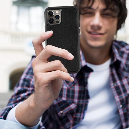 Designed for iPhone 12 Case, iPhone 12 Pro Case, Heavy Durable 3 in 1 Cover Drop-Proof Scratch-Resistant Protective Case for Apple iPhone 12/12 Pro(Black) in Saudi Arabia
