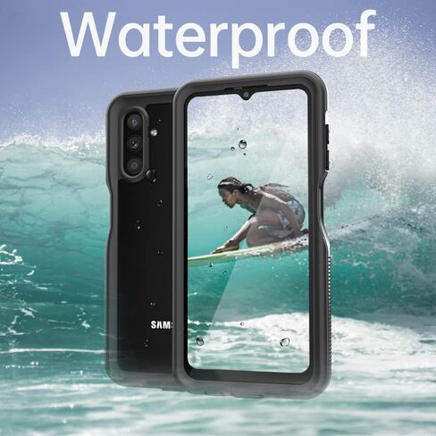 Hllhunkhe for Samsung Galaxy A13 5G Waterproof Case with Built-in Screen Protector - Rugged Full Body Underwater Dustproof Shockproof Drop Proof Protective Cover for Samsung Galaxy A13 5G (Black) in Saudi Arabia
