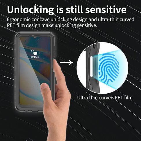 Hllhunkhe for Samsung Galaxy A13 5G Waterproof Case with Built-in Screen Protector - Rugged Full Body Underwater Dustproof Shockproof Drop Proof Protective Cover for Samsung Galaxy A13 5G (Black) in Saudi Arabia