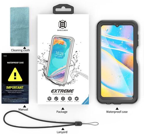 Hllhunkhe for Samsung Galaxy A13 5G Waterproof Case with Built-in Screen Protector - Rugged Full Body Underwater Dustproof Shockproof Drop Proof Protective Cover for Samsung Galaxy A13 5G (Black) in Saudi Arabia