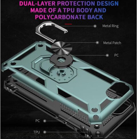 حافظة Yiakeng iPhone 8، حافظة iPhone 7، حافظة iPhone SE 2020/2022 مع واقي شاشة، حافظات حماية من الدرجة العسكرية مع حلقة لهاتف iPhone 8/7/SE 2020 (أحمر) in Kuwait