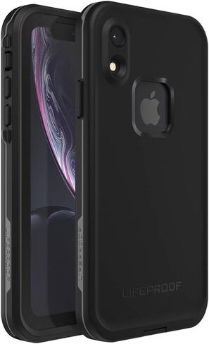 حافظة Lifeproof FRĒ SERIES المقاومة للماء لهاتف iPhone Xr - عبوة البيع بالتجزئة - الأسفلت (أسود/رمادي داكن) in Kuwait