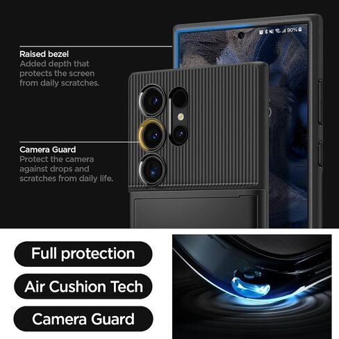 Spigen Slim Armor CS Designed for Galaxy S24 Ultra Case (2024) [Military-Grade Protection] - Abyss Green in Saudi Arabia