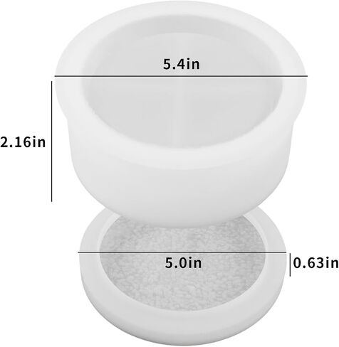 Cement Candle Jar Mold with Lid Round Lava Texture Box Silicone Molds for Epoxy Resin Candle Vessels Pen Holder Plant Pot Resin Concrete Storage Mold DIY Unique Crafts Decor in Saudi Arabia