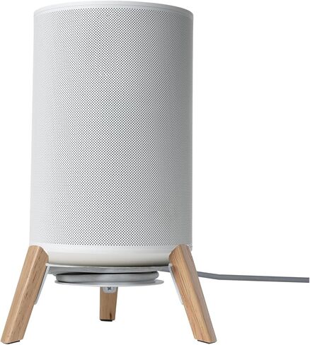 حامل مكبر صوت سطح المكتب من الخشب الحقيقي من شينار، حامل مكتب للطاولة متوافق مع Sonos Era 100 مع حامل تثبيت خشبي لطاولة إدارة الكابلات لـ Sonos 100 (أبيض) in Kuwait