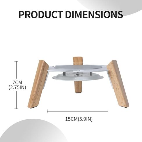 حامل مكبر صوت سطح المكتب من الخشب الحقيقي من شينار، حامل مكتب للطاولة متوافق مع Sonos Era 100 مع حامل تثبيت خشبي لطاولة إدارة الكابلات لـ Sonos 100 (أبيض) in Kuwait
